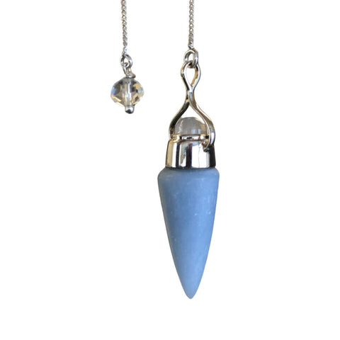 Pendulum, 2 Stone Tapered Style- Angelite & Moonstone