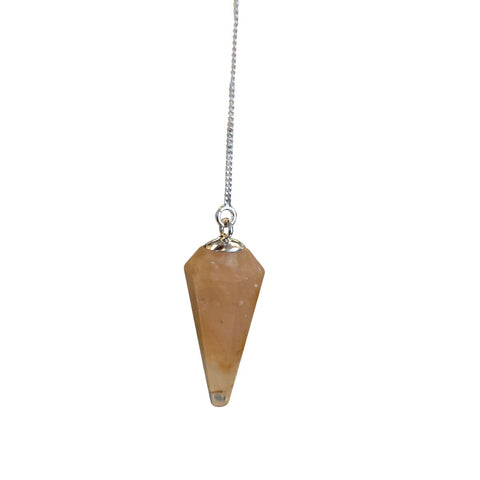 Pendulum, Single Stone- Faceted Golden Quartz