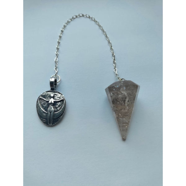 Pendulum, Goddess Design- Smoky Quartz