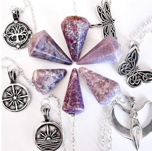 Pendulum, Inner Joy Lepidolite Design- Assorted Pendant