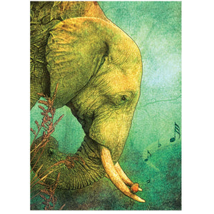 Greeting Card, Birthday- Listen Elephant