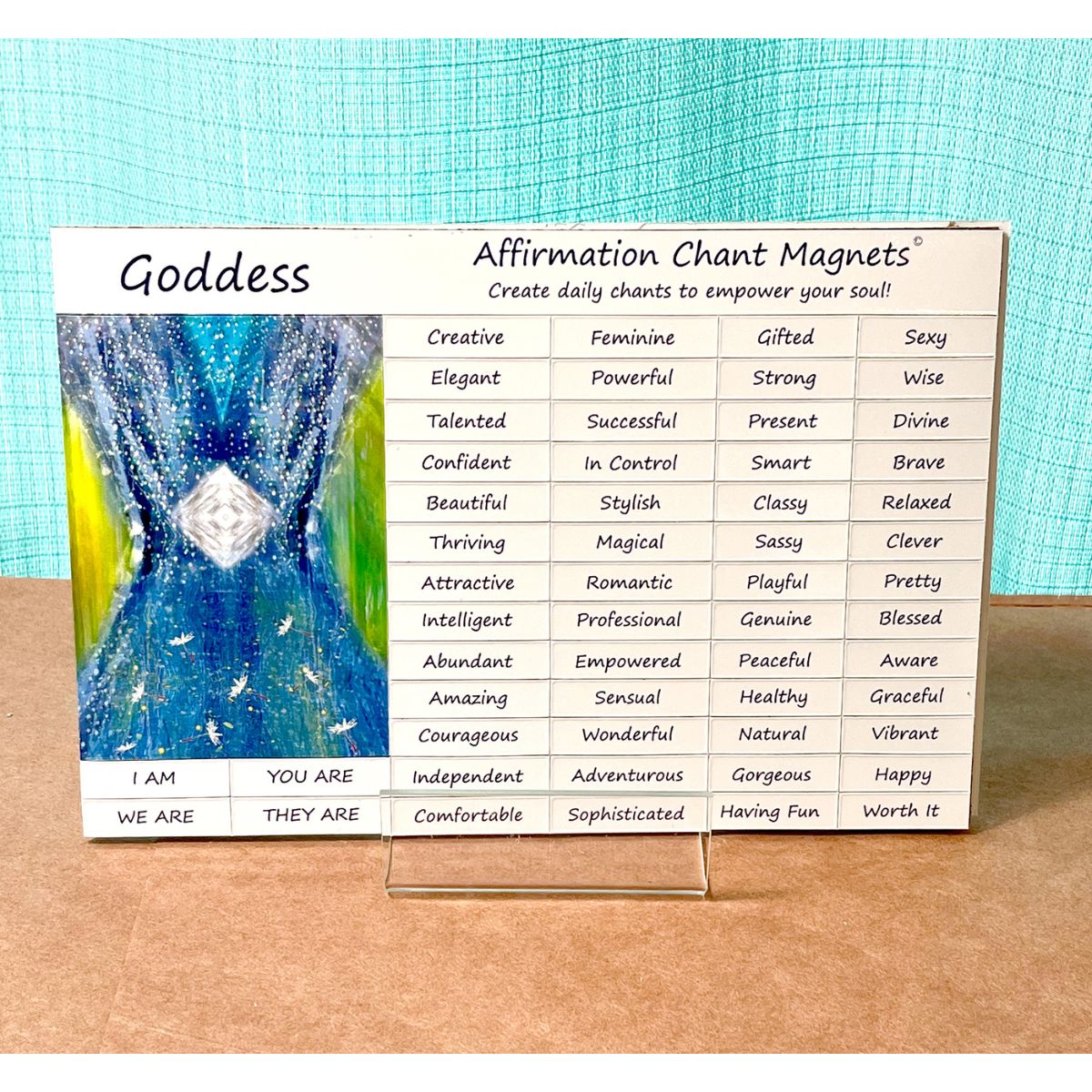 Affirmation Chant Magnets, Goddess Series (Do not order with Vibropathics™)