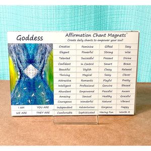 Affirmation Chant Magnets, Goddess Series (Do not order with Vibropathics™)