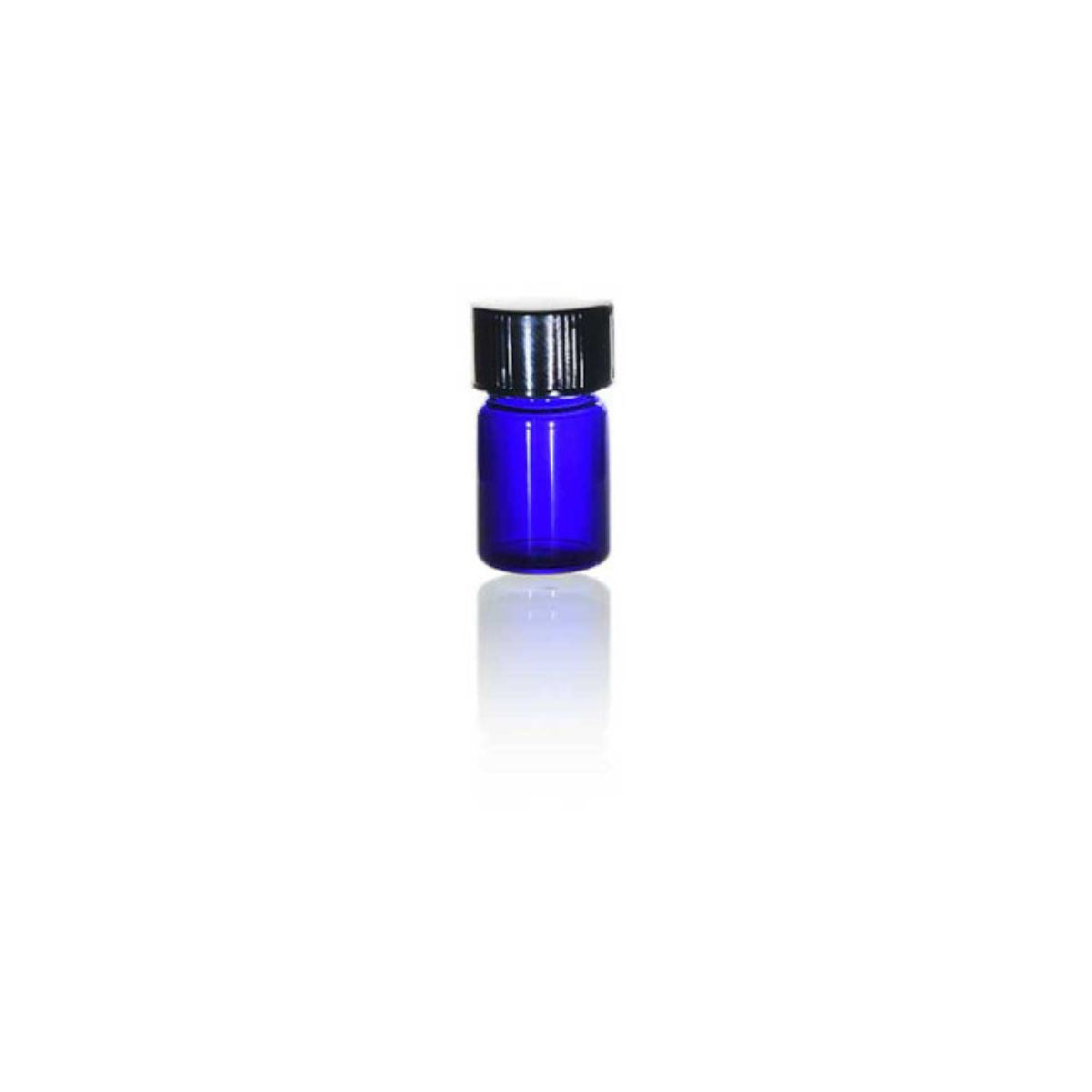 Vial, Cobalt, Dram w/cap