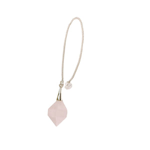 Pendulum, Herkimer Style- Rose Quartz
