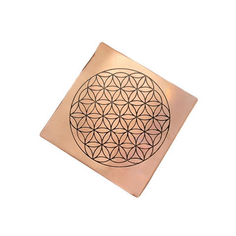 Crystal Grid- Copper with Flower of Life