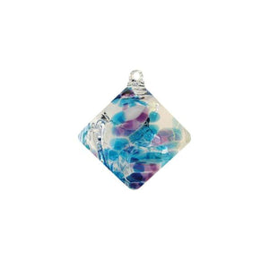 Glass Orb, Inspiration Rhombus- Violet, Aqua, White on sale!