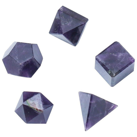 Platonic Solid Set, Amethyst