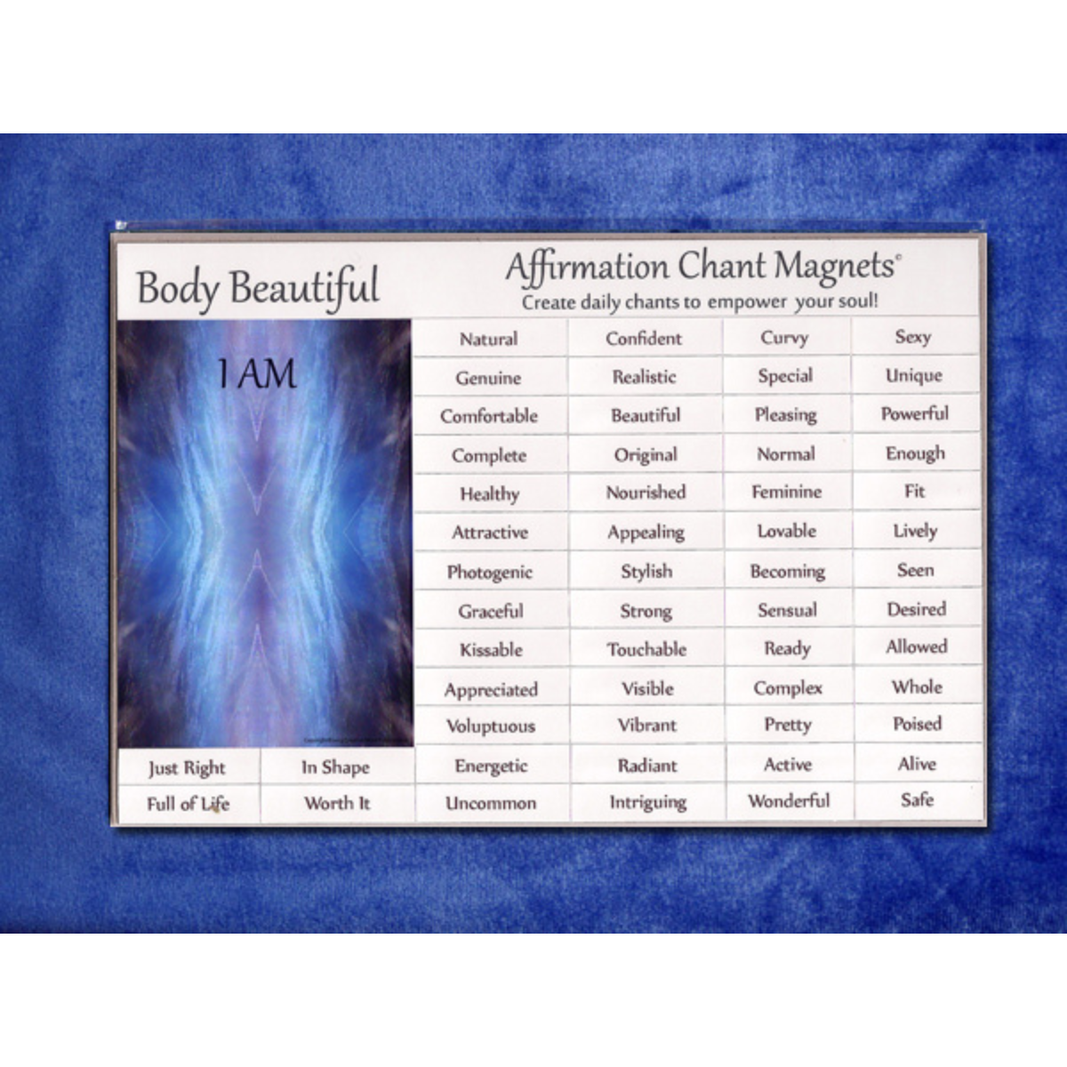 Daily Chants Magnets, Body Beautiful Series (Do not order with Vibropathics™)