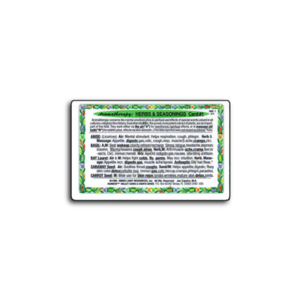 Aromatherapy: Herbs & Seasonings, Wallet Card #1