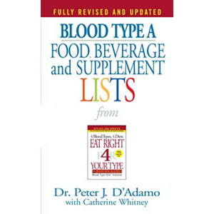 Blood Type A Food, Beverage and Supplement Lists