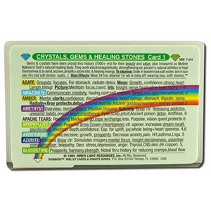 Crystals, Gems & Healing Stones, Wallet Card #1