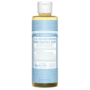 Castile Liquid Soap , Organic, Hemp Unscented Baby-Mild