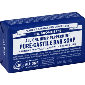 Castile Bar Soap, Organic, Hemp, Peppermint