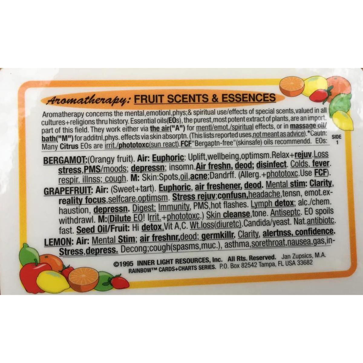 Aromatherapy: Fruit Scents & Essences Wallet Card