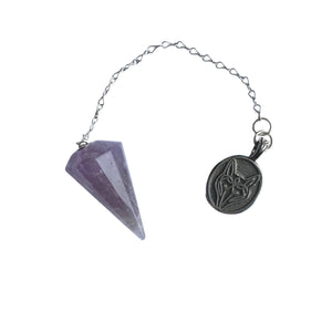 Pendulum, Celtic Wolf- Amethyst