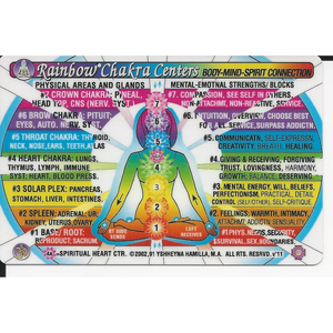 Rainbow of Chakra Centers Wallet Card