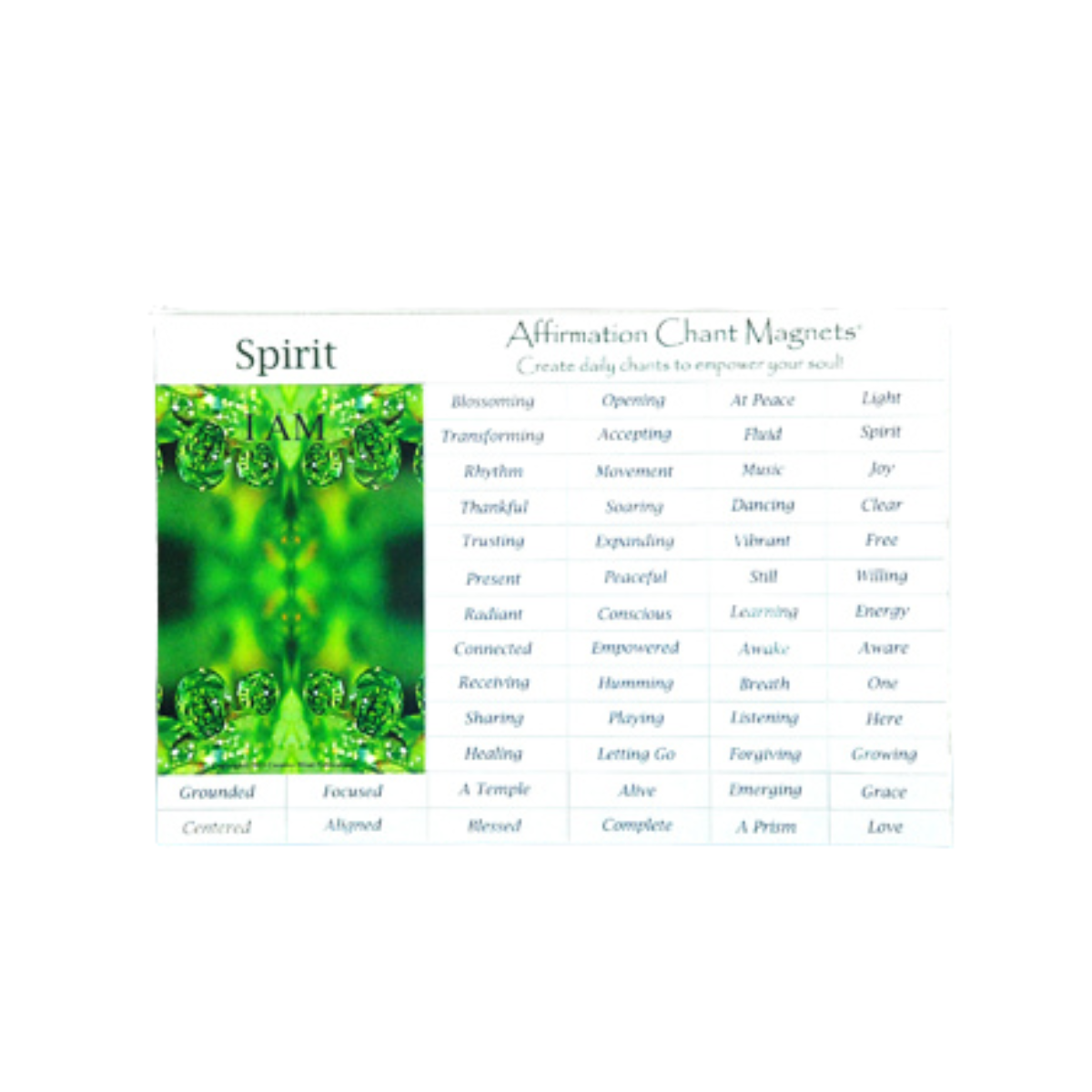 Daily Chants Magnets, Spirit Series (Do not order with Vibropathics™)