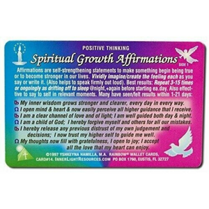Spiritual Growth Affirmations Wallet Card