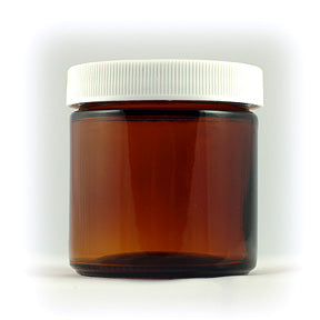 Jar, Amber Glass, Wide Mouth, 4 oz. w/ lid