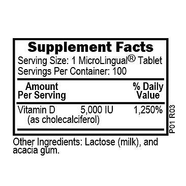 Vitamin D3, Sublingual 5000IU