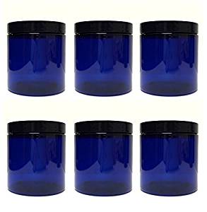 Jar, Cobalt Glass, Wide Mouth, 1.75 oz w/ lid