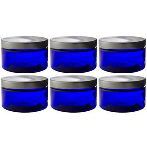 Jar, Cobalt Glass, Wide Mouth, 1.75 oz w/ lid