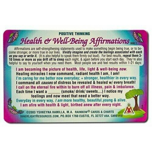 Health and Well-Being Affirmations Wallet Card