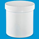 Jar, White Plastic, 1 oz. w/ lid
