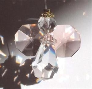 Crystal- Mini Angel, Rose AB (Aurora Borealis)