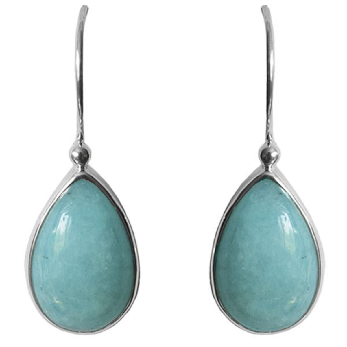 Earrings, Dangle- Peruvian Amazonite on sale!