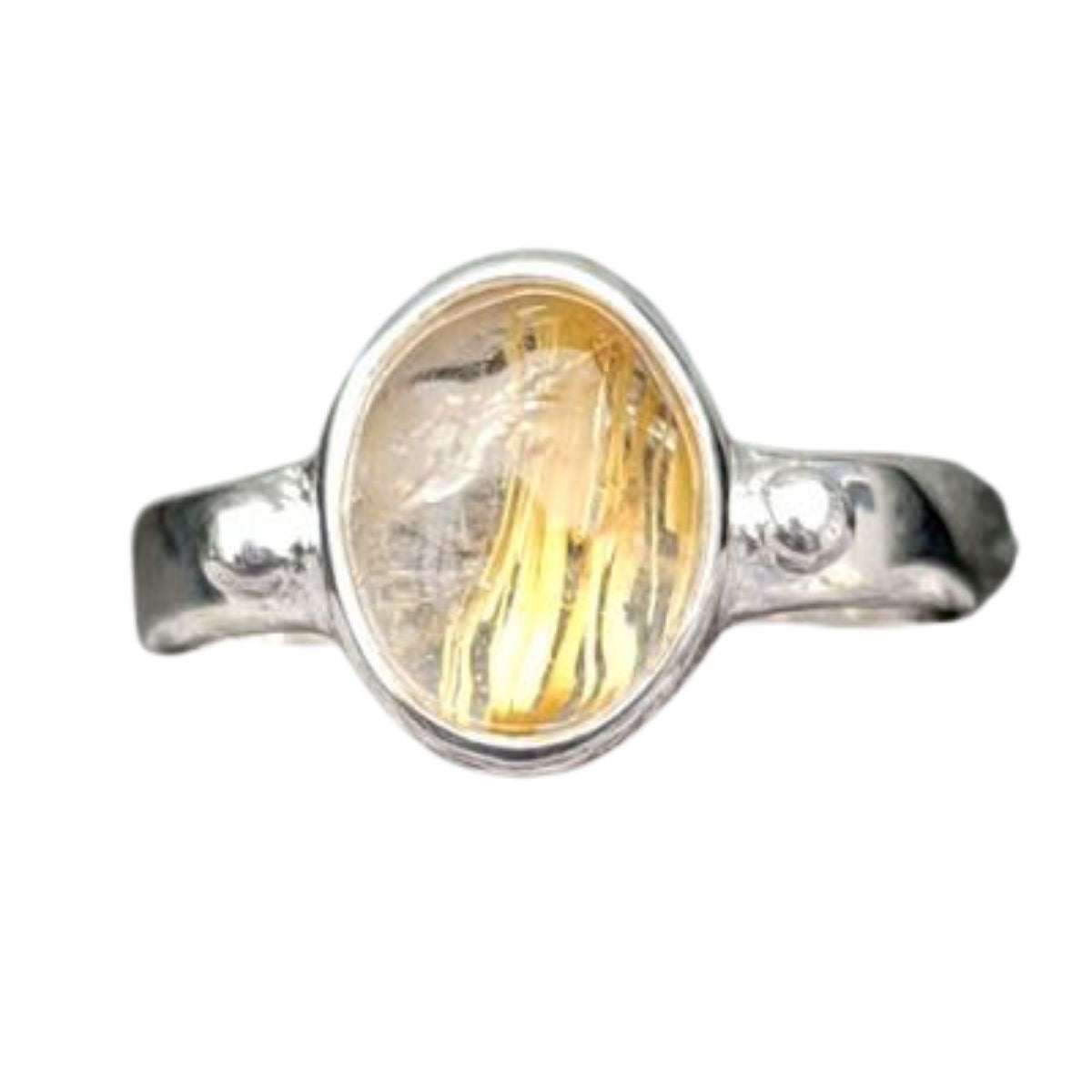 Ring- Golden Rutilated Quartz