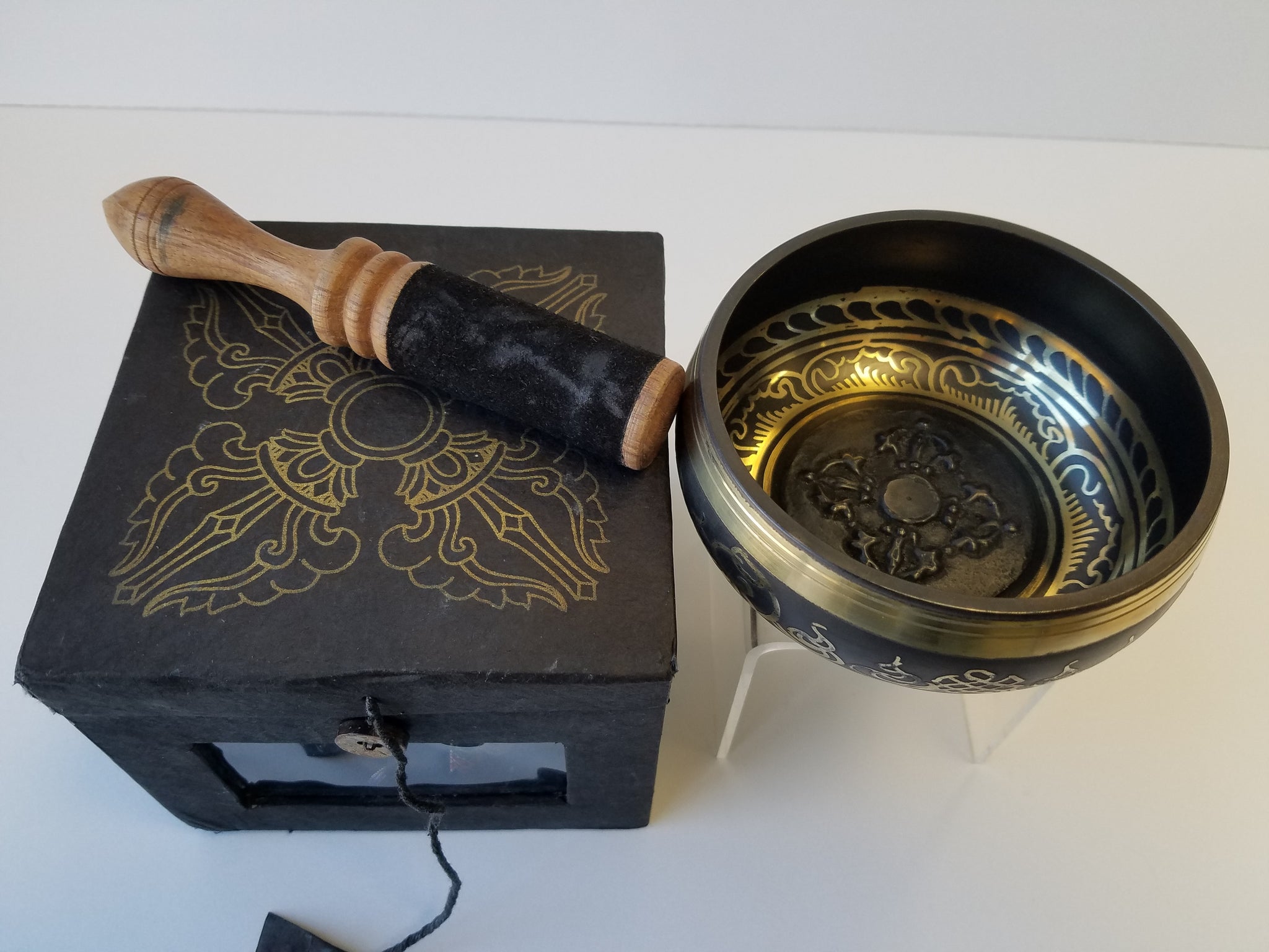 Singing Bowl- Etched Design Gift Set