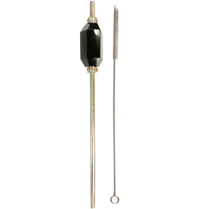 Stainless Steel Straw- Black Tourmaline