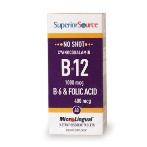 Methylcobalamin B-12 1000mcg, B-6 & Folic Acid