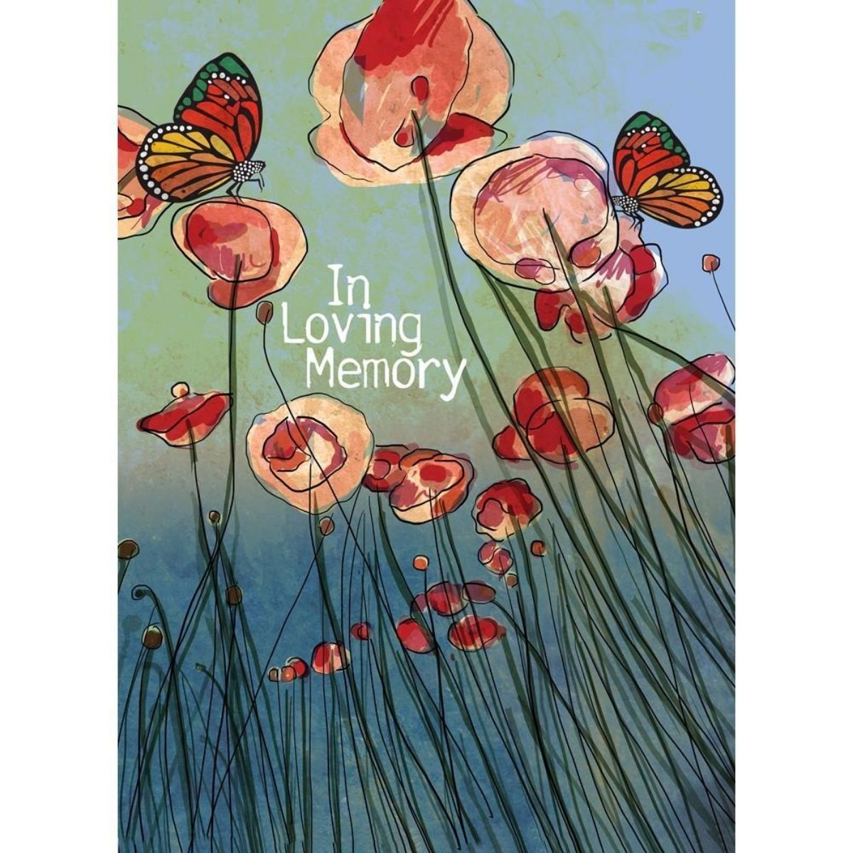 Greeting Card, Sympathy- Poppies Remembrance
