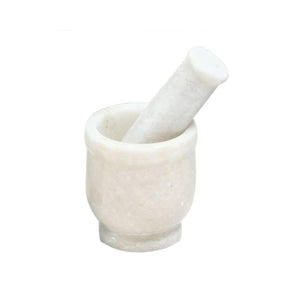 Mortar & Pestle, White Marble- Small